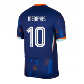 Holland Memphis Depay #10 Replika Udebanetrøje EM 2024 Kortærmet